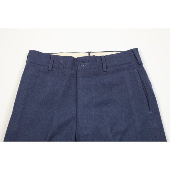 Vtg 50s Korean War USGI Mens 30x31 Wool Serge 18oz USAF Wide Leg Pants Trousers - Picture 2 of 15